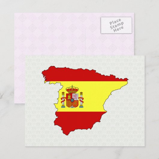 Spanien - Flag-Karte Postkarte (Vorne/Hinten)