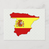 Spanien - Flag-Karte Postkarte (Vorderseite)