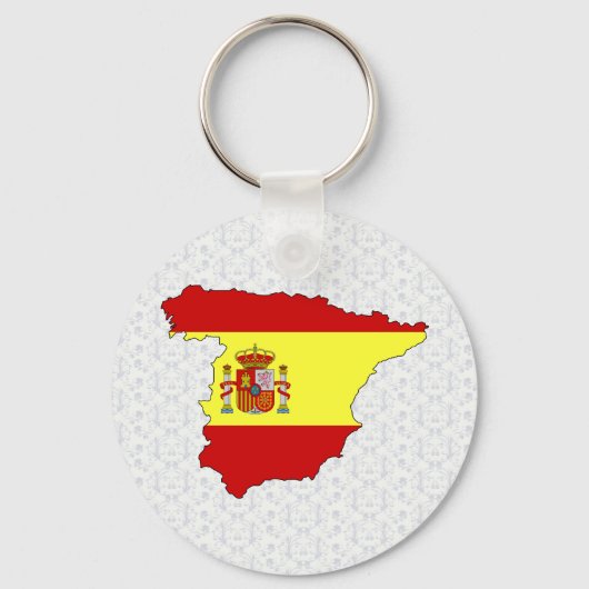 Spanien - Flag-Karte Schlüsselanhänger (Vorderseite)