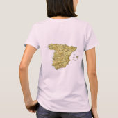 Spanien Flag + Karte + Text T - Shirt (Rückseite)