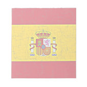 SPANIEN FLAG Notepad Notizblock (Vorderseite)