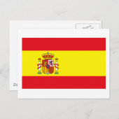 Spanien Flag Postkarte (Vorne/Hinten)