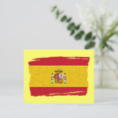 SPANIEN FLAG Postkarte (Stehend Vorderseite)