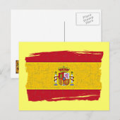 SPANIEN FLAG Postkarte (Vorne/Hinten)