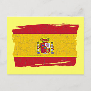 SPANIEN FLAG Postkarte