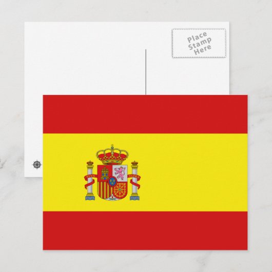 Spanien Flag Postkarte (Vorne/Hinten)