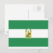 Spanien Flagge Andalusiens Postkarte (Vorne/Hinten)