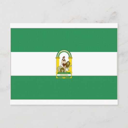 Spanien Flagge Andalusiens Postkarte (Vorderseite)