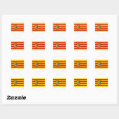 Spanien - Flagge Aragon Runder Aufkleber (Blatt)