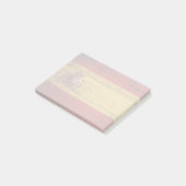 Spanien-Flagge auf altem hölzernem Korn Post-it Klebezettel (angewinkelt)