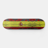 Spanien-Flagge auf disstressed Farben-Skateboard Skateboard (Horizontal)