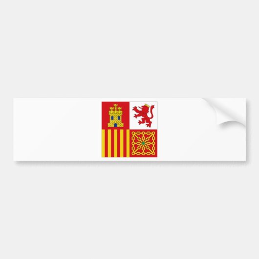 Spanien-Flagge Autoaufkleber (Vorne)