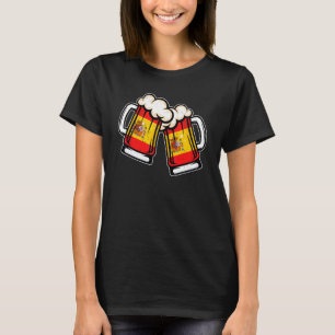Spanien Flagge Bierkrug   Cooles spanisches Bier T-Shirt