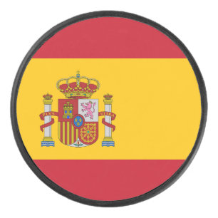 Spanien-Flagge Eishockey Puck