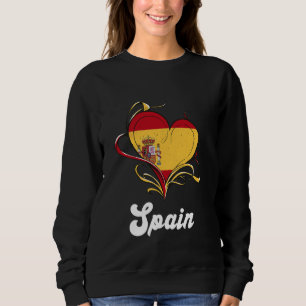 Spanien Flagge España Herz Proud Spanischer Roots  Sweatshirt