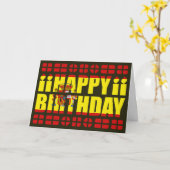 Spanien Flagge Geburtskarte Karte (Gelbe Blume)