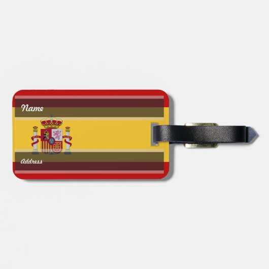 Spanien-Flagge Gepäckanhänger (Rückseite horizontal)