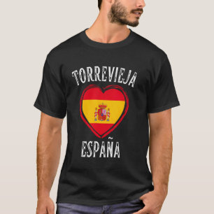 Spanien Flagge Herz Torrevieja Stadt T-Shirt