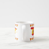 Spanien Flagge innerhalb der Karte Souvenir Design Espressotasse (Rückseite)