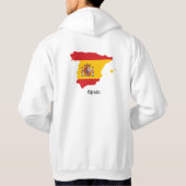 Spanien Flagge innerhalb der Karte Souvenir Design Hoodie (Rückseite)