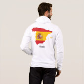 Spanien Flagge innerhalb der Karte Souvenir Design Hoodie (Schwarz voll)