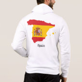 Spanien Flagge innerhalb der Karte Souvenir Design Hoodie (Rückseite)