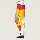 Spanien Flagge innerhalb der Karte Souvenir Design Leggings (Links)