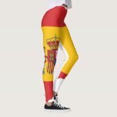 Spanien Flagge innerhalb der Karte Souvenir Design Leggings (Rechts)