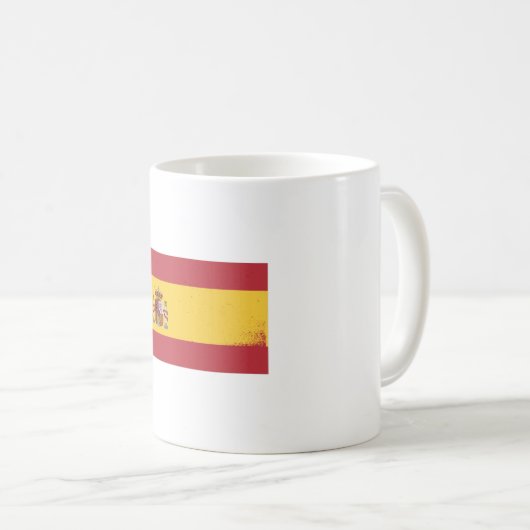 Spanien Flagge Kaffeetasse (VorderseiteRechts)