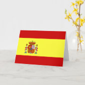 Spanien-Flagge Karte (Gelbe Blume)