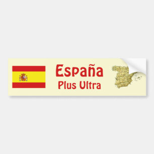 Spanien Flagge + Karte Aufkleber Autoaufkleber