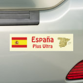 Spanien Flagge + Karte Autoaufkleber (Auf Auto)