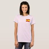 Spanien Flagge + Karte T - Shirt (Vorne ganz)