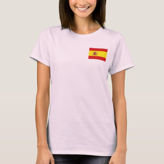 Spanien Flagge + Karte T - Shirt (Vorderseite)
