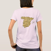 Spanien Flagge + Karte T - Shirt (Rückseite)