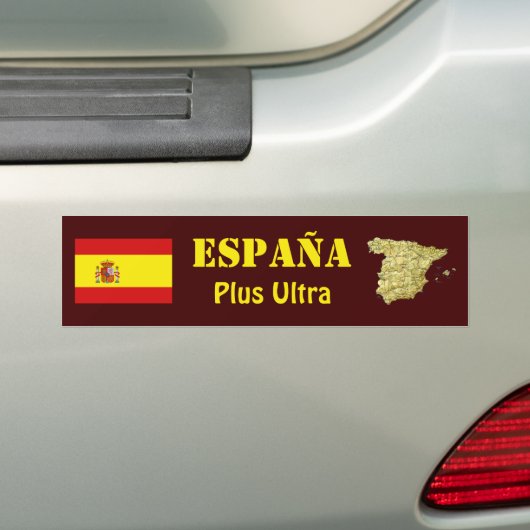 Spanien-Flagge + Karten-Autoaufkleber Autoaufkleber (Auf Auto)