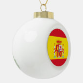 Spanien Flagge Keramik Kugel-Ornament (Links)