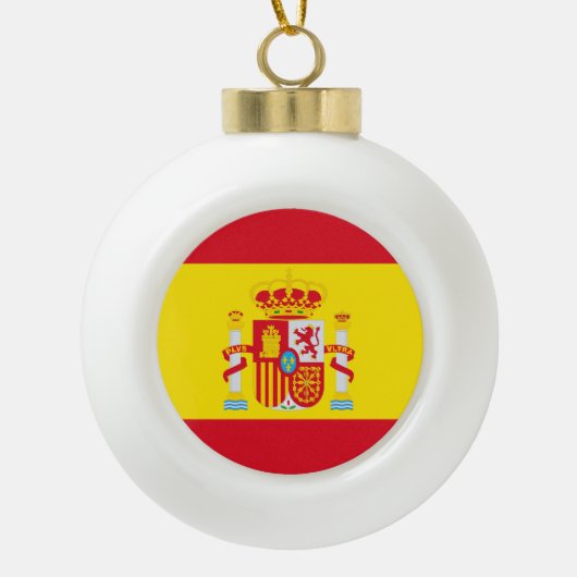 Spanien Flagge Keramik Kugel-Ornament (Vorderseite)