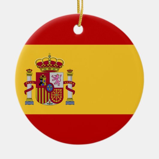 Spanien-Flagge Keramik Ornament (Vorne)