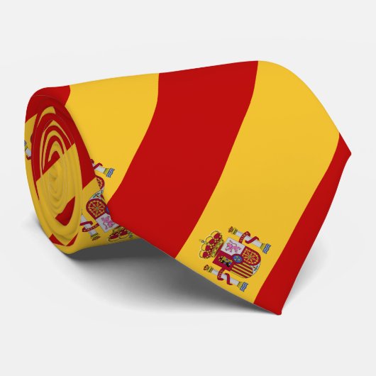 Spanien-Flagge Krawatte (Gerollt)