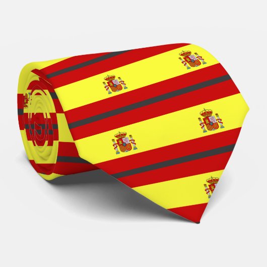 Spanien-Flagge Krawatte (Gerollt)