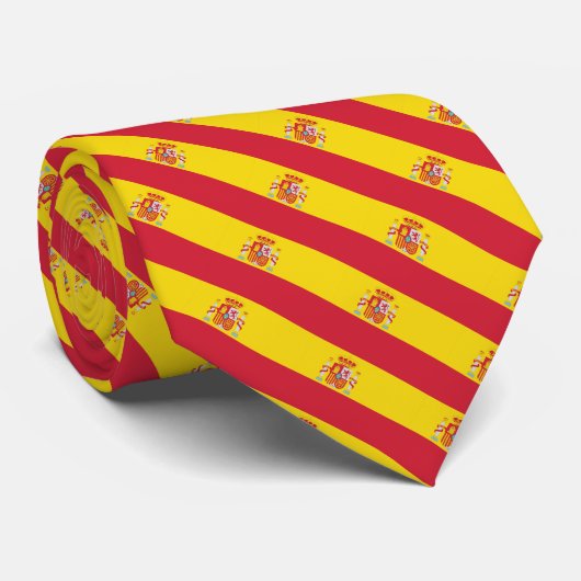 Spanien-Flagge Krawatte (Gerollt)