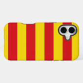 Spanien: Flagge La Senyera Katalonien iPhone Hülle (Rückseite (Horizontal))