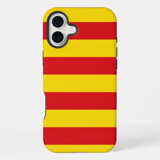 Spanien: Flagge La Senyera Katalonien iPhone Hülle (Rückseite)
