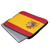 Spanien-Flagge Laptopschutzhülle (Vorne Knopf)