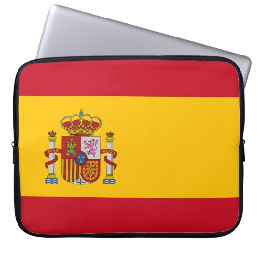 Spanien-Flagge Laptopschutzhülle (Vorderseite)