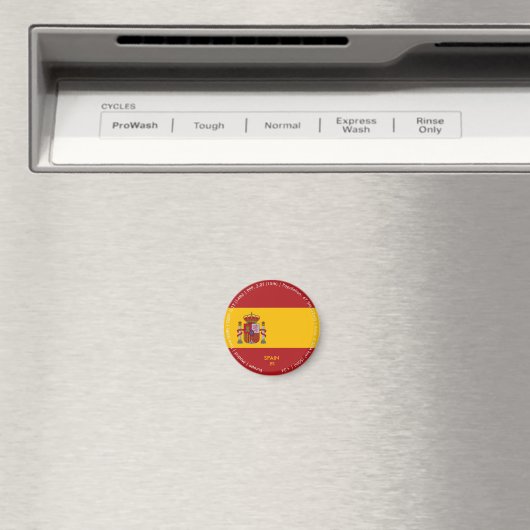 Spanien Flagge Magnet (In Situ (Geschirrspüler))