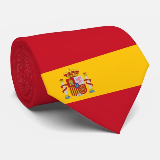 Spanien Flagge Neck Tie Krawatte (Gerollt)