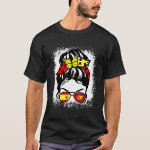 Spanien Flagge Patriotische Spanische Pride Messy  T-Shirt