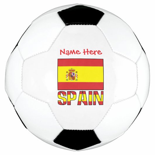 Spanien Flagge Personalisiert Fußball (Vorderseite)